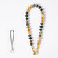 Oval Beaded Phone Wrist Strap with Detachable Clasps