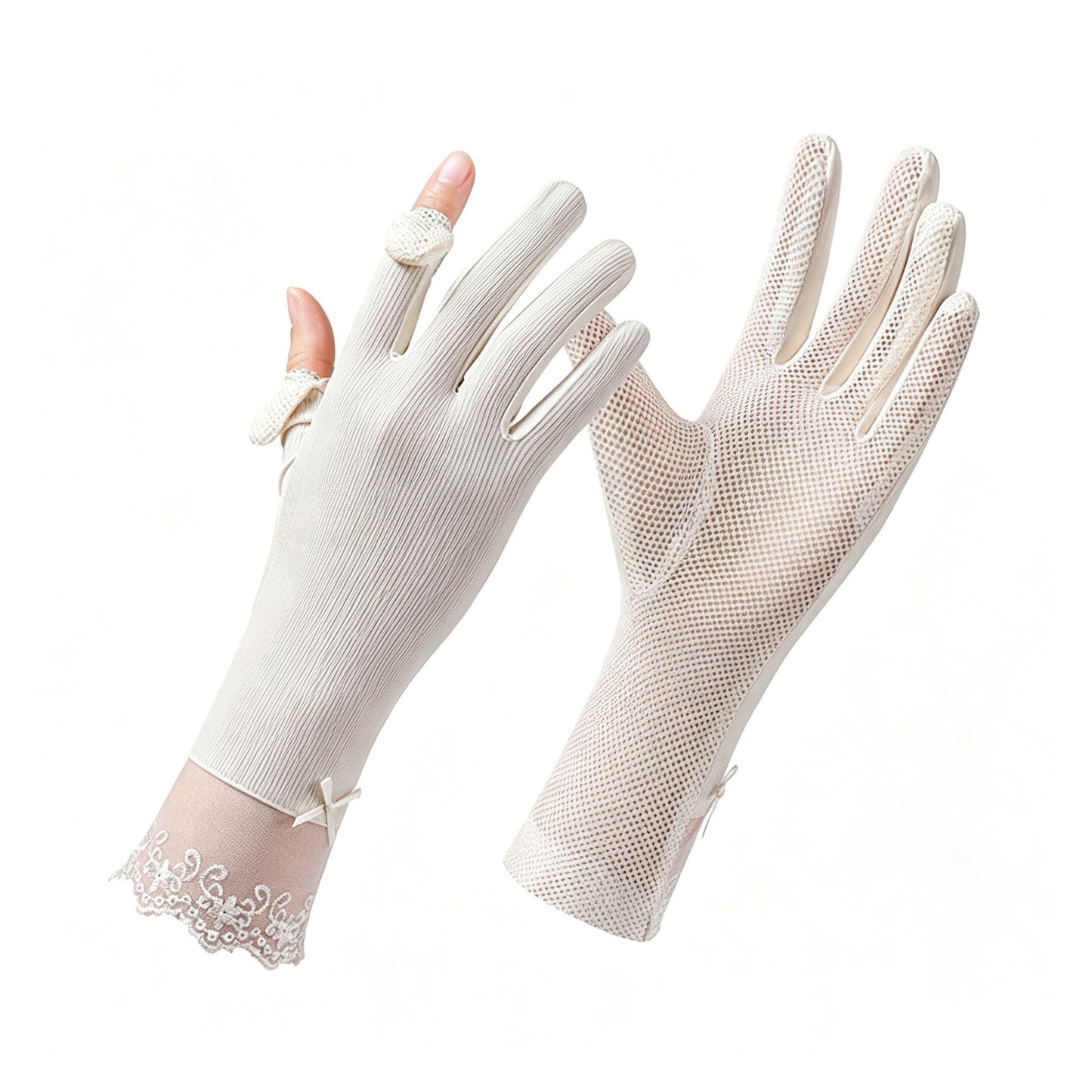Convertible Fingerless Sun Protection Cycling Gloves