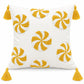 Christmas Peppermint Tufted Tassel Throw Pillow Cover