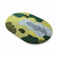 Abstract Tufted Floor Mat Soft Plush Irregular Shape Non Slip Backing Decorative Indoor Rug Modern Pattern