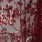 Embroidered Sequin Mesh Shawl Wrap Sheer Floral Scarf Scalloped Edge