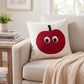 Apple Cat Tufted Decorative Throw Pillow Cover Square Accent Cushion for Sofa Bed Chair