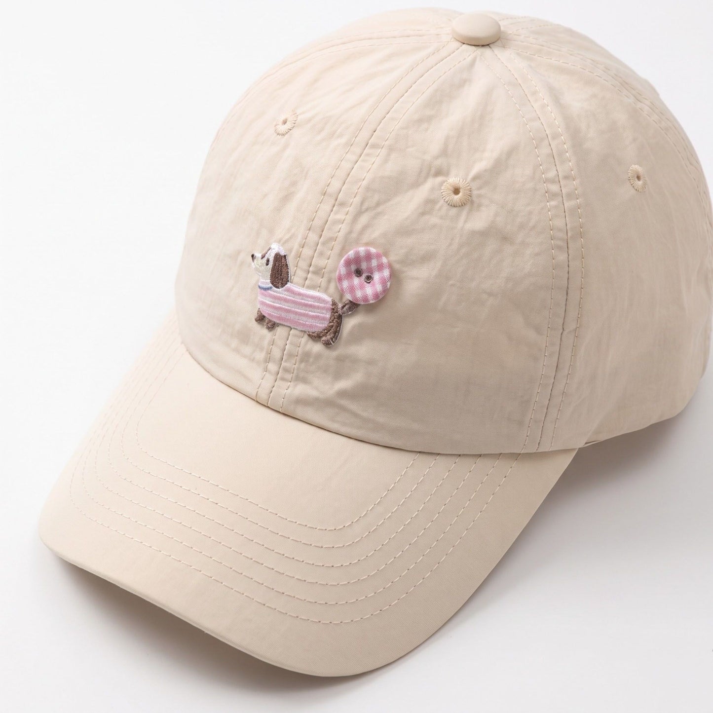 Embroidered Dachshund Baseball Cap Curved Brim Casual Hat