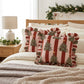 2 Pack Christmas Tree Ruffle Decorative Throw Pillow Covers