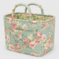 Quilted Floral Storage Caddy with Handles for Vanity Dorm Bathroom and Laundry Room