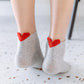 Ankle Socks with Ribbed Heart-Shaped Heel Detail Soft Stretch Knit Comfort 3-Pack