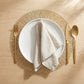 4-Pack Metallic Round PVC Placemats Heat Resistant Textured Table Mats
