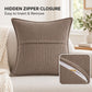 2 Pack Soft Ribbed Corduroy Throw Pillow Covers 18 x 18 Inch Solid Color