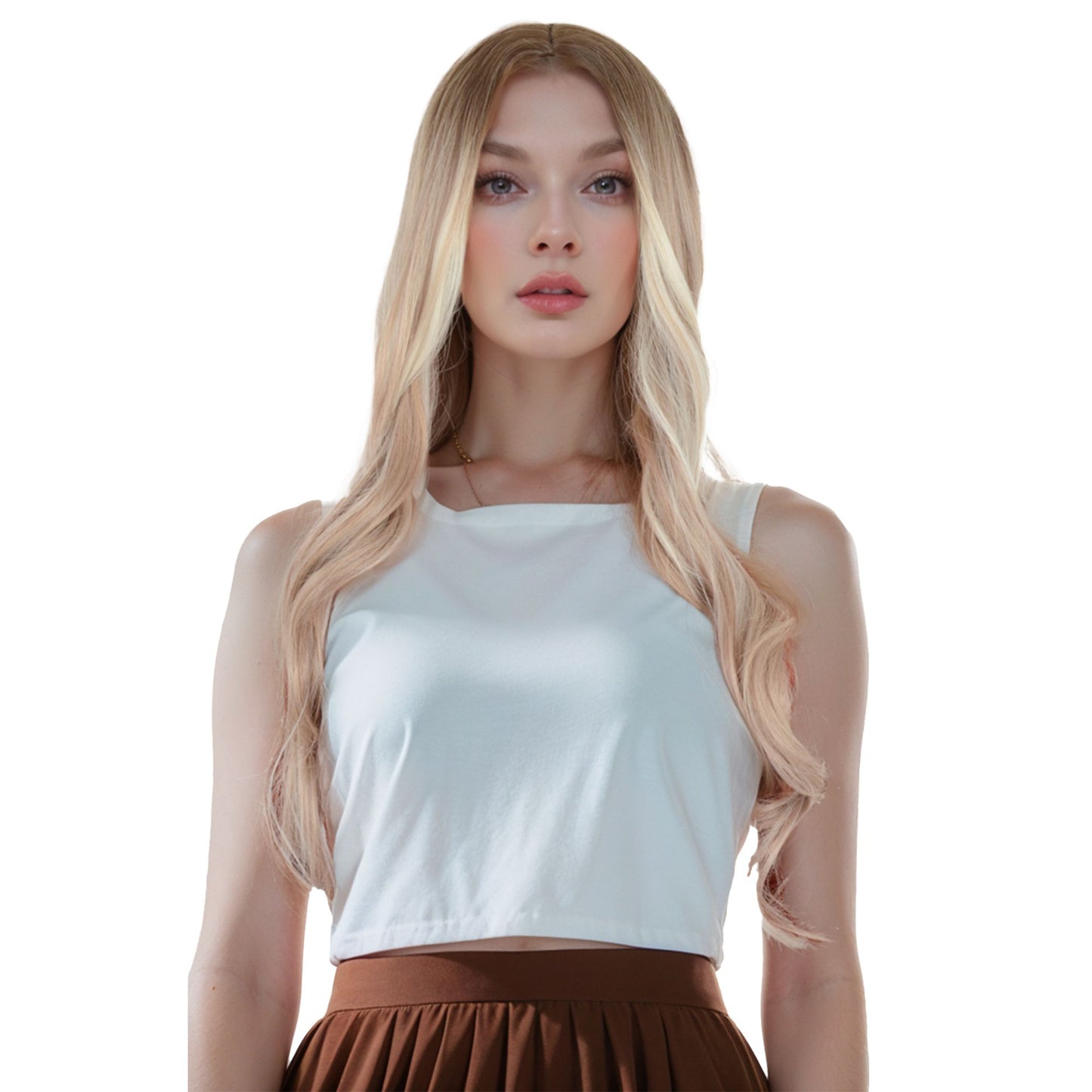 Long Wavy Wig for Women with Lace Hairline Heat Resistant Synthetic Wig for Daily and Party Use