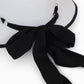 Women's Wide Brim Straw Hat with Braided Band and Contrast Bow Detail
