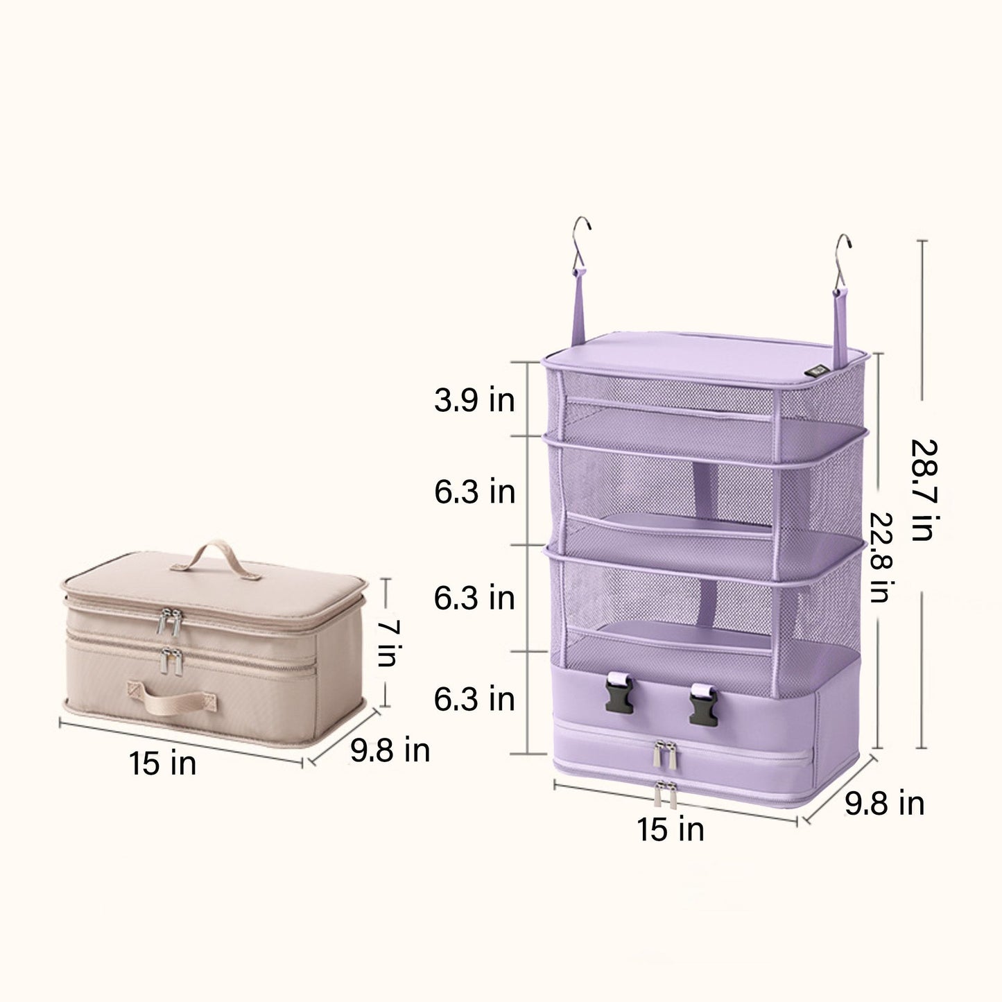 Hanging Travel Organizer Bag Foldable Portable Luggage Storage Bag for Clothes Accessories