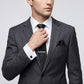 Men's Solid Textured Tie Gift Set Necktie Pocket Square Cufflinks Tie Clip Formal Accessory Set