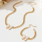 Women's Butterfly Necklace and Bracelet Set
