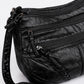 Multi-Pocket Crossbody Bag with Adjustable Strap and Braided Trim