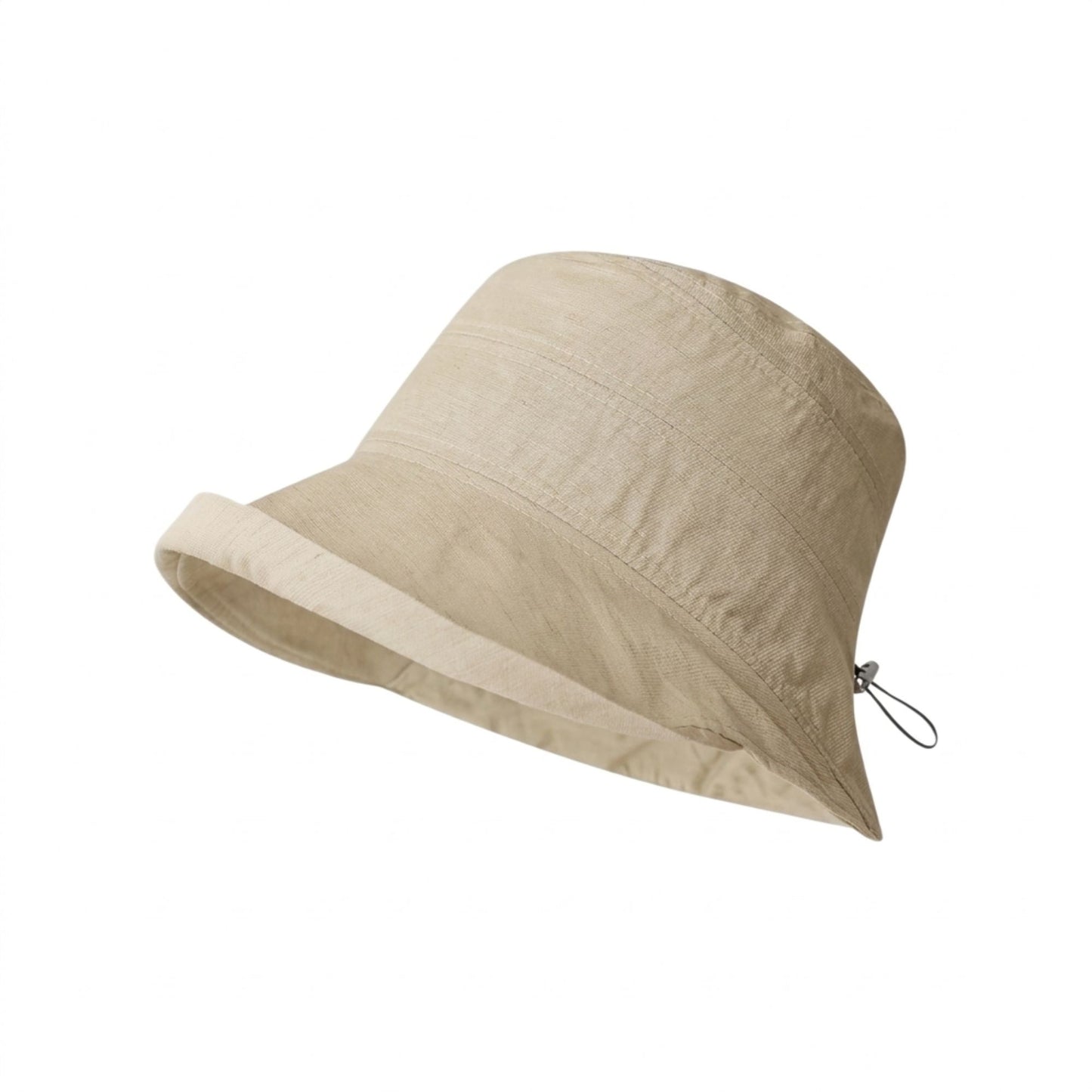 Bucket Hat with Adjustable Back Buckle and Wide Brim