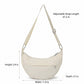 Plaid Nylon Crescent Shoulder Bags with Adjustable Strap Lightweight Casual Crossbody Bag
