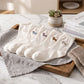 5-Pair Embroidered Dog Crew Socks Set, Soft Ribbed Knit Casual Hosiery