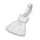2 Pack Dress Shaped Luggage Tags with Buckle Straps