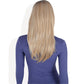 Long Blonde Wig with Curtain Bangs and Dark Roots  Heat Resistant Synthetic Layered Wig for Women