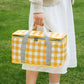 Insulated Picnic Lunch Bag with Zip Closure and Carry Handles