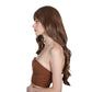 Long Wavy Hair Wig for Women with Bangs Heat-Resistant Curly Synthetic Wig for Daily and Party Use