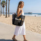 Mesh Beach Tote Bag with See Through Design and Shoulder Handles