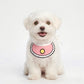 Pet Bib Collar Soft Adjustable Knit Bandana with Colorful Embroidered Design for Cats and Dogs