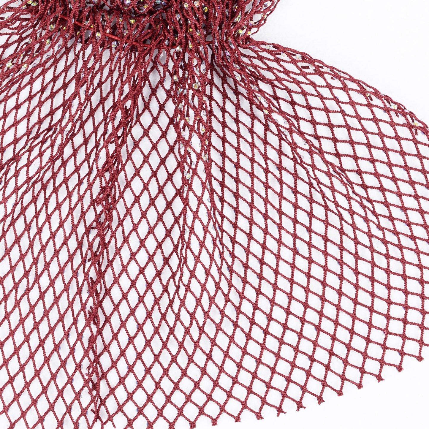 Rhinestone Mesh Head Wrap Sparkle Tie Back Hair Scarf
