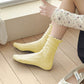 Adorable Ruffled Lace-Up Socks Wicking Cotton for Casual Comfort 3 Pairs
