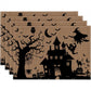 Halloween Ghost Pumpkin Skeleton Placemat Set of 4