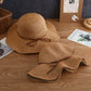 Wide - Brim Straw Sun Hat with Leather Tie