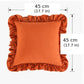 Velvet Ruffle Decorative Throw Pillow Cover Set of 2