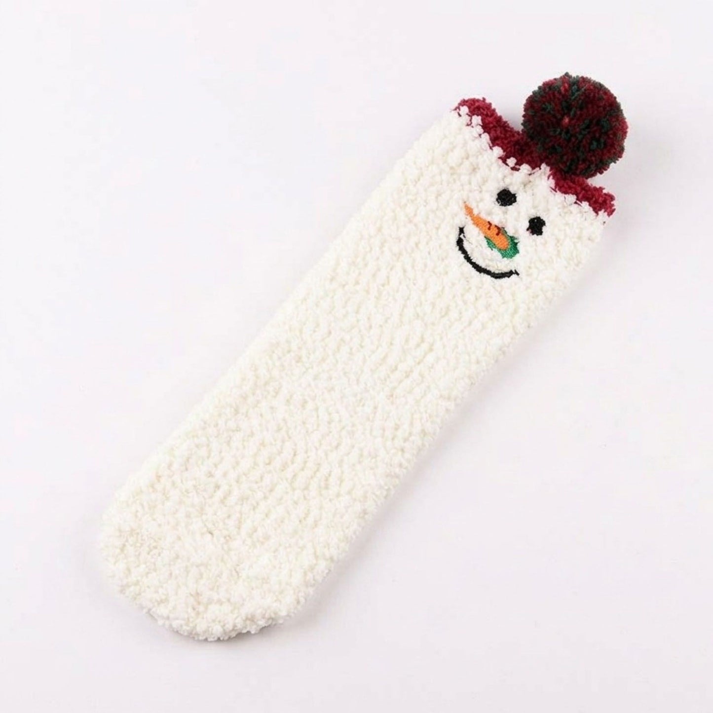 Fuzzy Reindeer Crew Socks 2 Pair US 5-10.5