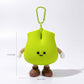 2-Piece Womens Pouch Bag Charm with Hanging Clip and Character Design