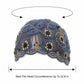 Floral Beaded Mesh Cloche Cap with Scalloped Trim