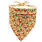 Fruit Print Pet Bandana, Soft Cotton Citrus Pattern Scarf Bib for Small Medium Dogs Cats