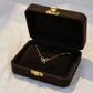 Women's Bow Pendant Necklace with Dainty Beaded Chain Design