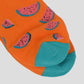 Fruit Print No Show Socks Breathable Cotton 6pk