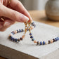 Oval Beaded Phone Wrist Strap with Detachable Clasps