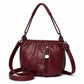 Soft Ruched Faux Leather Shoulder & Crossbody Bag