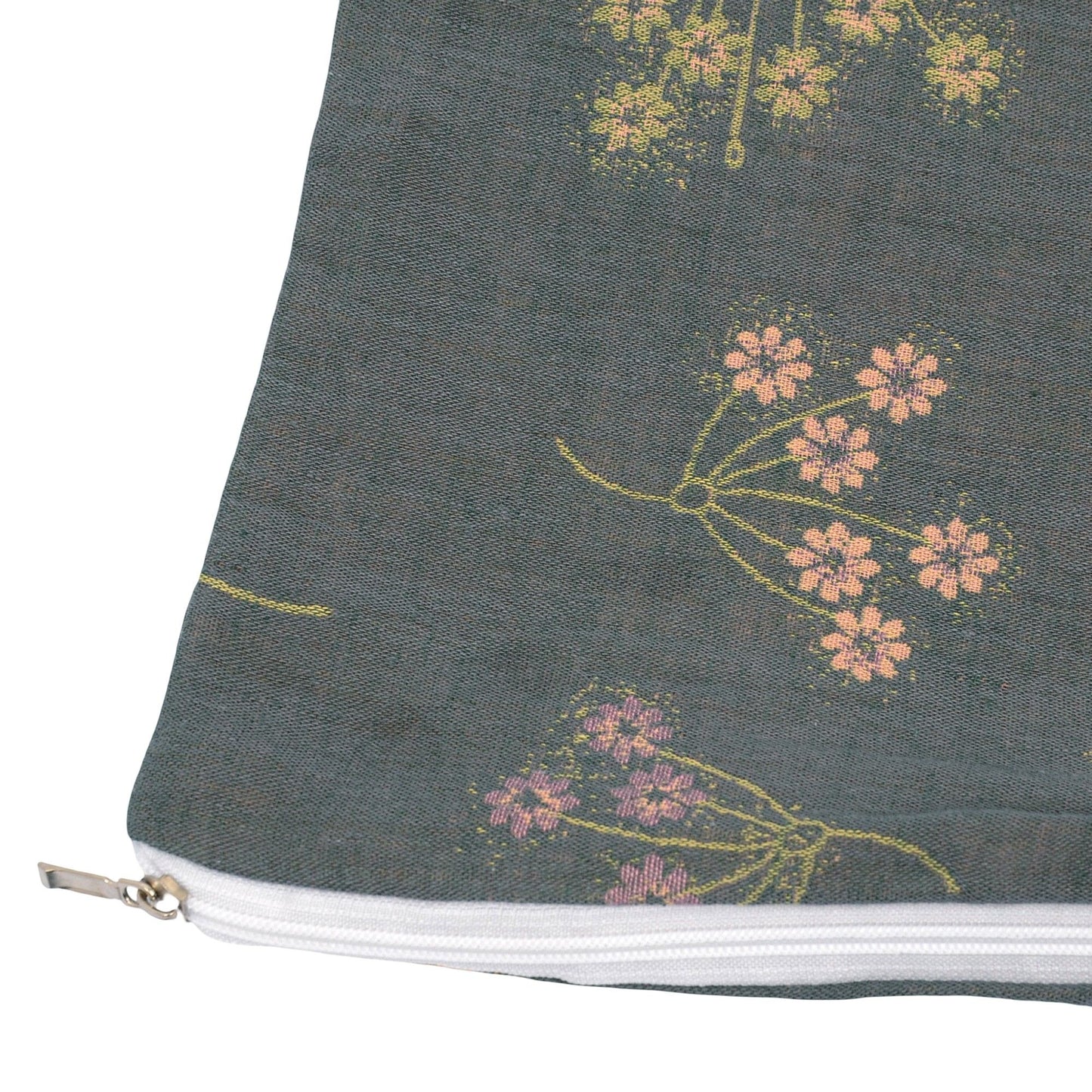 2-Piece Cotton Pillowcases with Floral Print Design for Bedroom, Soft and Cozy Bedding Set 17.7x17.7in