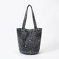 Embroidered Floral Bucket Tote Bag with Shoulder Handles
