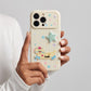 Dog Patch Star Phone Case Textured Back Raised Camera Edge Decorative Cover