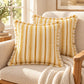 Striped Fringe Decorative Throw Pillow Cover Set of 2