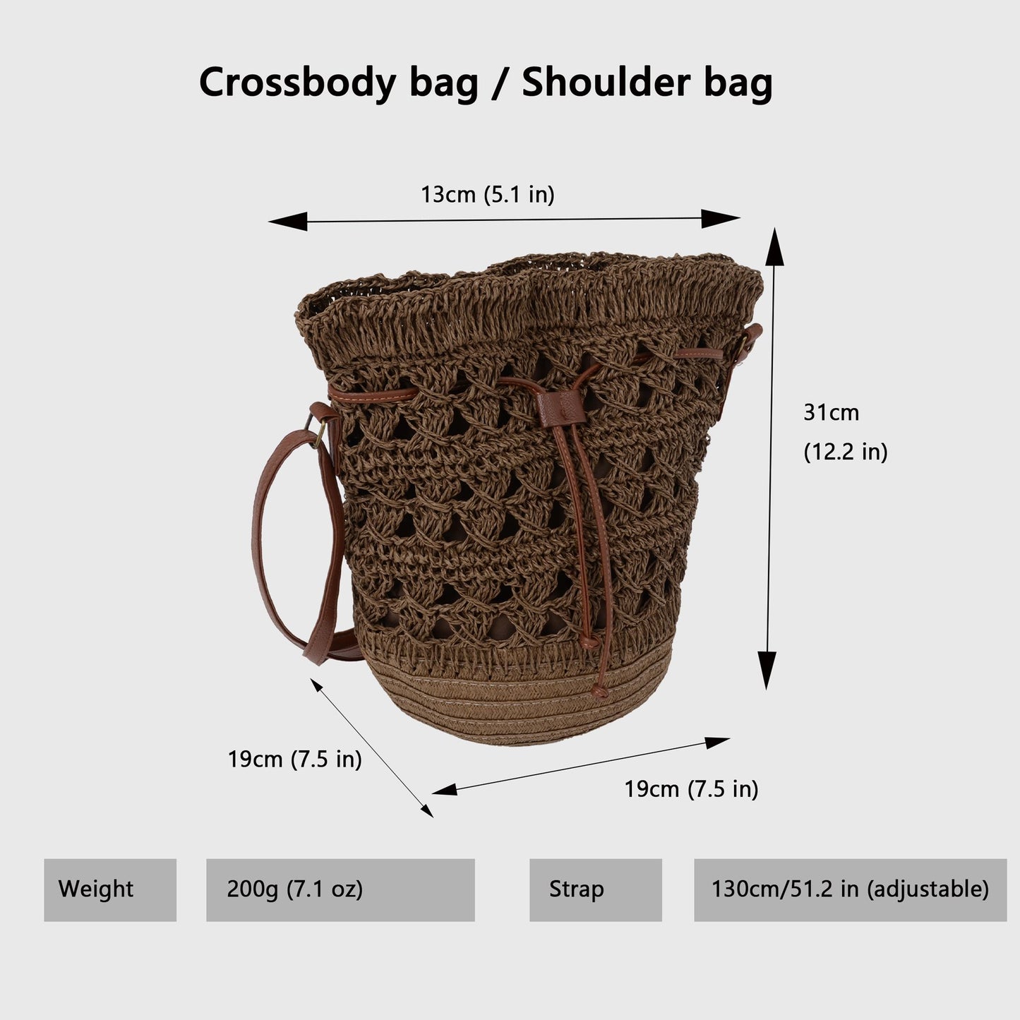 Women's Bohemian - Style Crochet Shoulder Bag