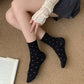 Cotton Bow - Heart Pattern Ankle Socks 6pk