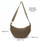 Plaid Nylon Crescent Shoulder Bags with Adjustable Strap Lightweight Casual Crossbody Bag