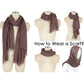 Lightweight Solid Cotton Linen Scarf 78 Inches