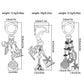 Ocean Life & Sea Creature Multi-Charm Bag Charm Key Chain 3-Piece Set