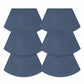 6 Piece Fan Shaped Faux Linen Placemat Set Waterproof Heat Resistant Table Mats for Dining Table